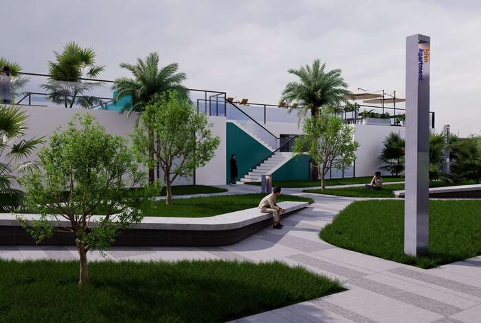 Eden Kigali landscaped courtyard