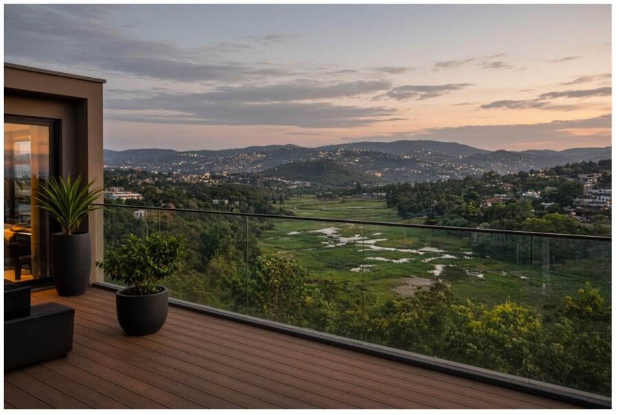 Penthouse balcony view