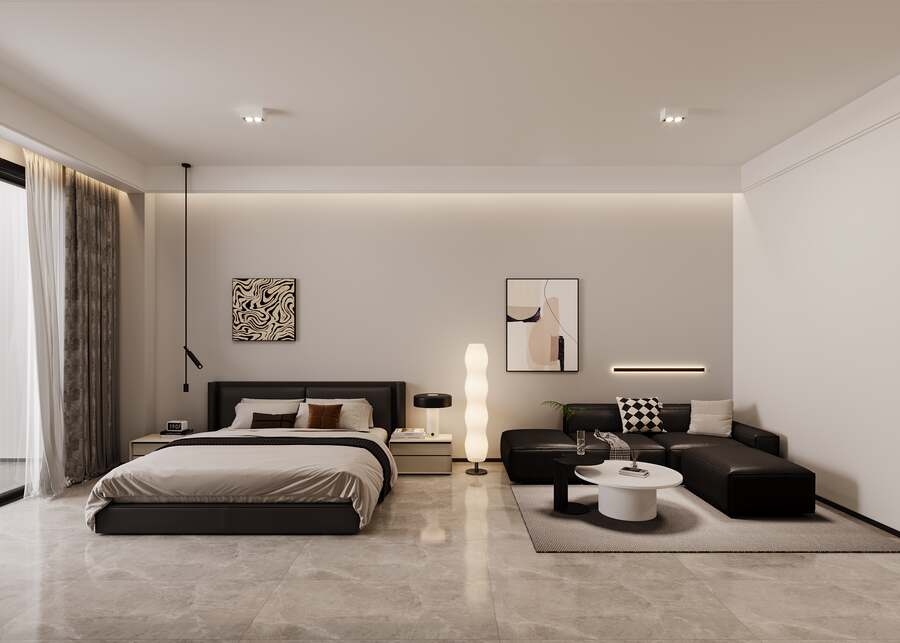 Penthouse bedroom